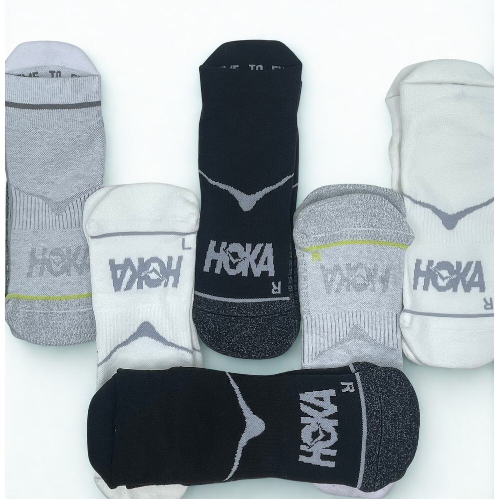 6 Pairs HOKA Time To Fly No Show Socks  Unisex L , NWOT